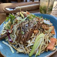 Fried Udon with vegan duck 36E  at Sen Vegan in Berlin