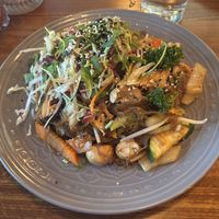 Glass noodles with black tofu   at Sen Vegan in Berlin