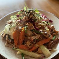 Mien Xao - glass noodle with black tofu. A bit slaty but so good  at Sen Vegan in Berlin