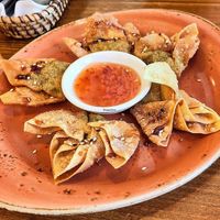 fried won tons at Sen Vegan in Berlin