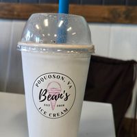 vegan chocolate chunk oatmilk shake at Bean's Ice Cream in Poquoson