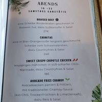 Menu at Chango in Hamburg