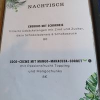 Menu at Chango in Hamburg