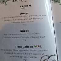 Menu at Chango in Hamburg
