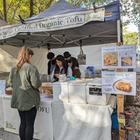 tofu vendor at Northey Street Organic Farmers Market in Windsor