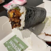 Tempura vegetable sushi. Guilty pleasure.   at Sushi Hub - Rundle Mall in Adelaide