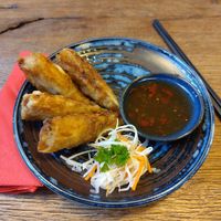 Vegetable Rolls at Memory Restaurant in Prague