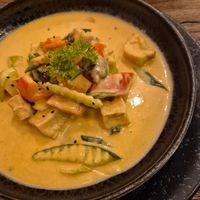 Curry with tofu at Memory Restaurant in Prague