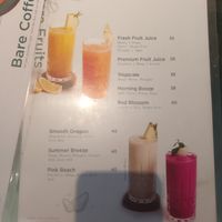 Juices at The Bare Bottle in Kuta