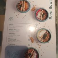 Smoothie bowls almost all vegan at The Bare Bottle in Kuta