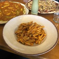 Pizza, garlic bread and pasta  at Brizzolari's in Rowlands Gill