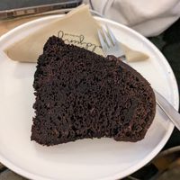 Chocolate-banana cake at Café Goldjunge - Media Park in Cologne