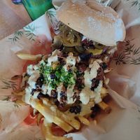 Hamburguesa orisha at Rockabilly Burger Bar - Las Ramblas in Gran Canaria