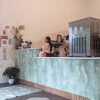 pretty decor at Tea Up Bubble Tea - 奶茶 in Amsterdam