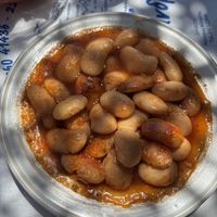 Big beans   at Taverna Agali in Folegandros