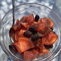 Tomato and olive salad   at Taverna Agali in Folegandros