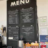 Menu: note sandwich fillings include vegan cheese and vegan special  at Mareel in Shetland Islands