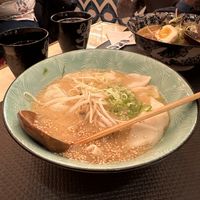 miso soup with gyoza dumplings  at Kosei Ramen in Malaga