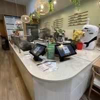 Ordering counter  at Ramen O'Bowl in Cambridge