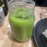 Thai iced green teaa  at Ramen O'Bowl in Cambridge