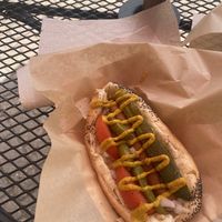 Plant based dog, Chicago style   at Shake N Dog in Mountain Village