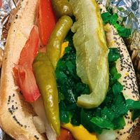 $6 Chicago dog! Totally vegan. at Shake N Dog in Mountain Village