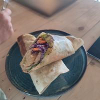 Tempeh and avocado wrap at Onions in Koh Tao