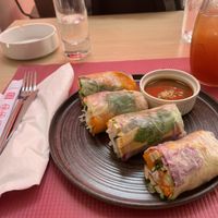 Fresh vegan spring rolls  at Vietnam Street Food in Athens