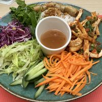 Vegan rice noodle salad (Bun Tron Chay)  at Vietnam Street Food in Athens