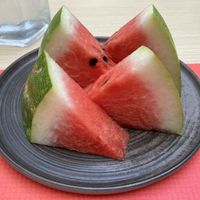  complimentary watermelon at Vietnam Street Food in Athens