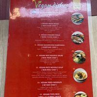 Vegan menu   at Vietnam Street Food in Athens