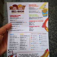 Menu at Bell e Buon in Salerno