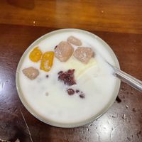 Sweet potato and taro balls, red bean, tofu and almond milk  at Cedar Beancurd - 杉味豆花 in Taipei