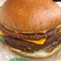 Vegan cheese burger  at Beer + Burger in North London