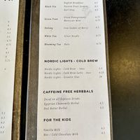 Tea Menu  at The Boy & The Bear in Redondo Beach