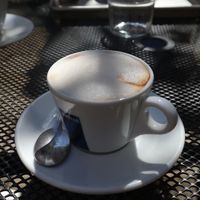 my soy cappuccino  at Combo in Venice