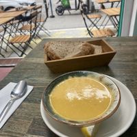 Celery soup  at Leylak Cafe in Istanbul