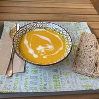 Soup with sourdough bread  at SUPA in Varna