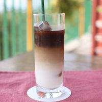 Ice Coffee au lait at Kannonyama Fruits Parlour Kinokawa - 観音山フルーツパーラー紀の川 in Wakayama