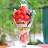 Watermelon Parfait at Kannonyama Fruits Parlour Kinokawa - 観音山フルーツパーラー紀の川 in Wakayama