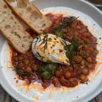 chickpea cilbin (includes egg and yoghurt so not vegan) at Single O in Surry Hills
