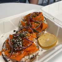 Carrot Lox bagel   at The Sprout Kitchen    in St Augustine