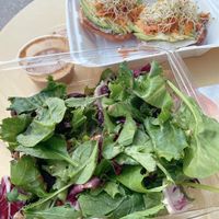 Beet salad and loaded bagel  at The Sprout Kitchen    in St Augustine