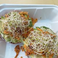 Loaded bagel - so good!!!  at The Sprout Kitchen    in St Augustine
