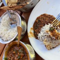 Dal Makhani with spinach and roti #Veganuary at The Indian Cafe - Stoke in Nelson
