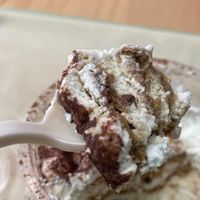 Veganmisu surprises and delights —with teeny chocky chips!  at Green M'ama in Naples