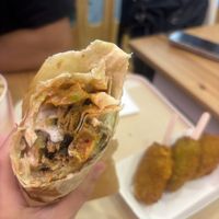 Inside veg kebab (like doner meat not veg, so good!)  at Green M'ama in Naples