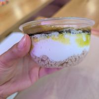 Pistachio cheesecake at Green M'ama in Naples