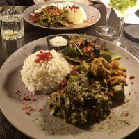 Vegan spinache at memán restaurant in Hamburg