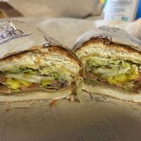 Steinbeck without cheese (they have vegan cheese)   at Ike's in Salinas